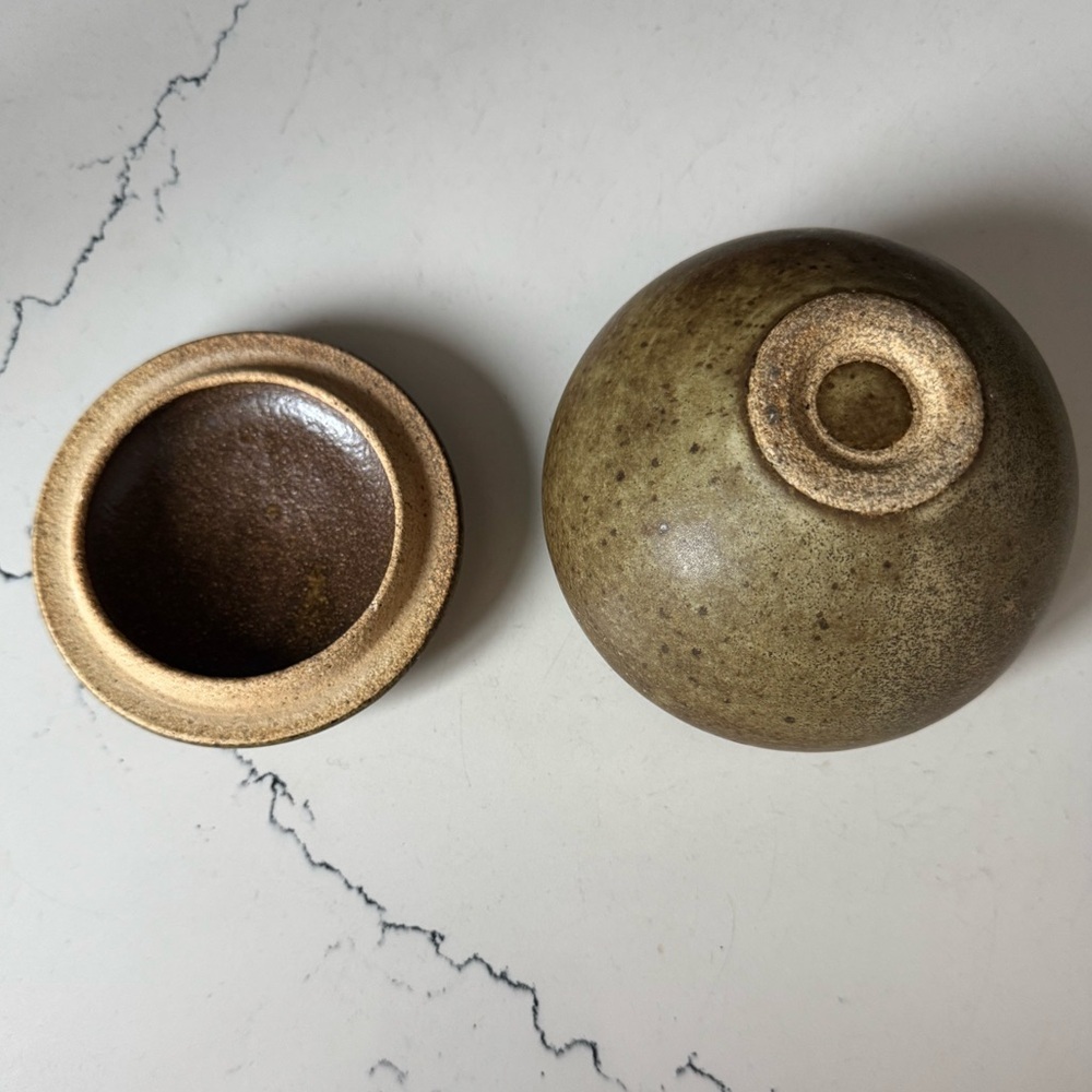 Rustic Landscape Ceramic Lidded Art Piece - Picture 3 of 6